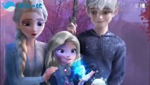 冰雪奇缘：冰雪女王和杰克冻人一家三口在一起，好幸福！