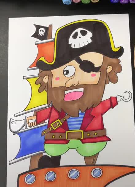 加勒比海盗简笔画简单图片