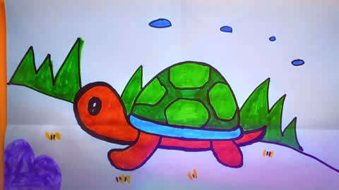 小乌龟画画看图写话图片