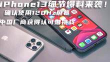 iPhone13细节爆料来袭！确认使用120Hz屏幕，中国厂商获得认可