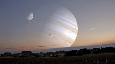 在地球上看木星图片