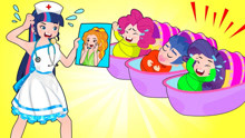 趣味卡通故事：艾萨帮助朋友，照顾她的公主们，非常开心！