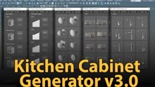 3DS MAX插件-厨房模型生成预设插件Kitchen Cabinet Generator v3.0