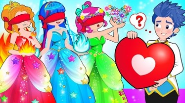 趣味卡通故事:火vs水公主,王子最心仪哪个约会对象?