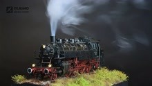 「场景技巧」HOBBY BOSS 德国 BR86 蒸汽重机车 加灯 全涂装