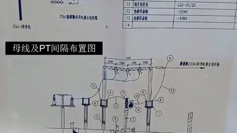 变电站母线及pt间隔布局图