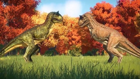 侏罗纪恐龙动画:食肉牛龙vs木他龙!