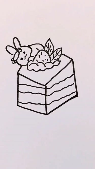 儿童简笔画蛋糕草莓图片