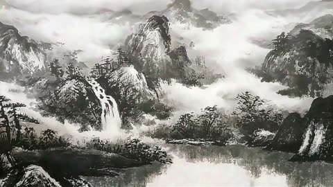姜战平国画绘画作品图片