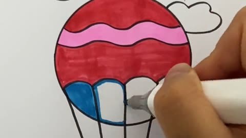 怎么画热气球图片