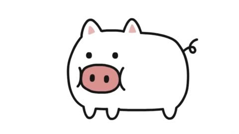 小猪生长过程简笔画图片