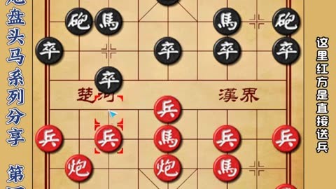 中炮盘头马又称中炮连环夹马 是象棋开局的一个彪悍招式中国象棋