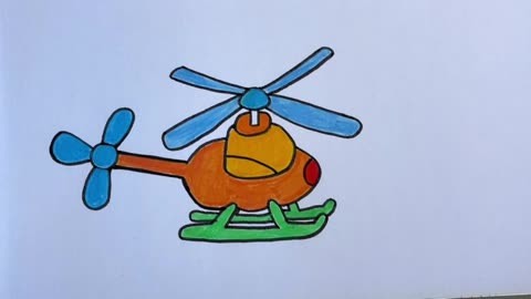 儿童简笔画教程——直升机