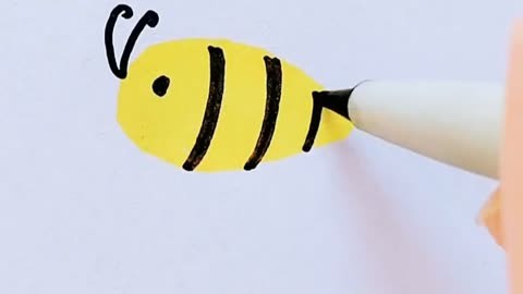 蜜蜂怎么画简笔画儿童图片